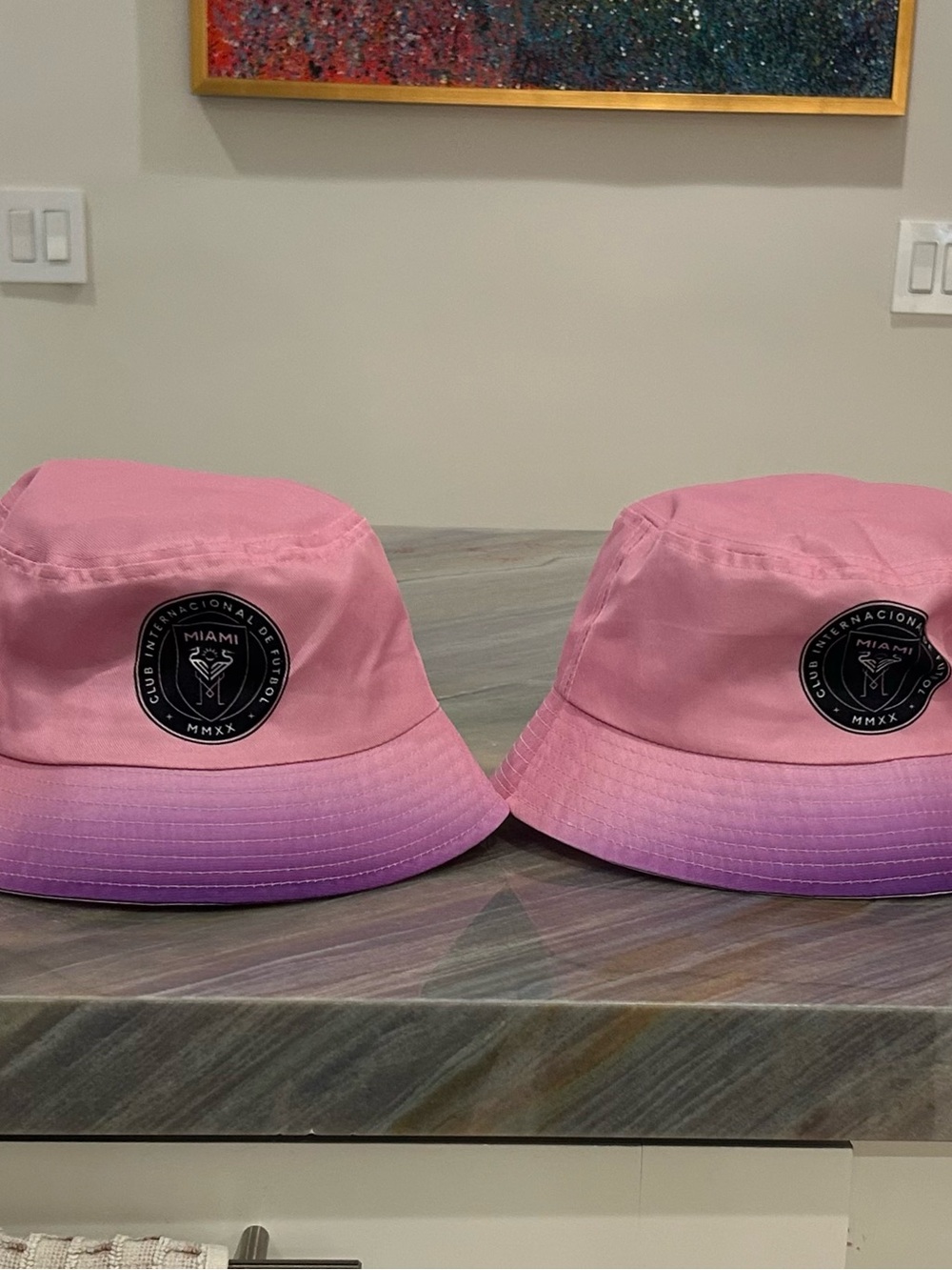 Inter Miami Pink to Lavender Ombre Bucket Hat - Set of 4